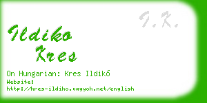 ildiko kres business card